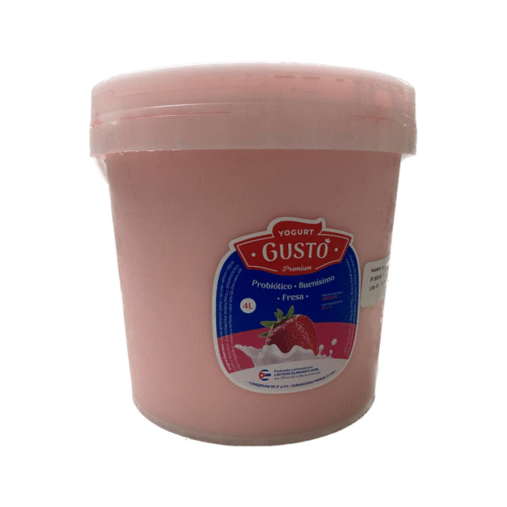 Yogurt Probiótico GUSTÓ Sabor Fresa 4L