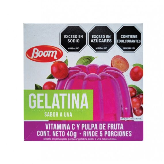 Gelatina Boom Uva 40g -Y