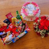 Cake día de las madres- Combo Confituras18 u - Ramo de Flores 