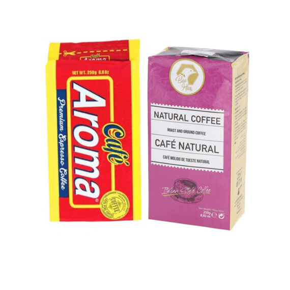 Café molido natural + Café Aroma