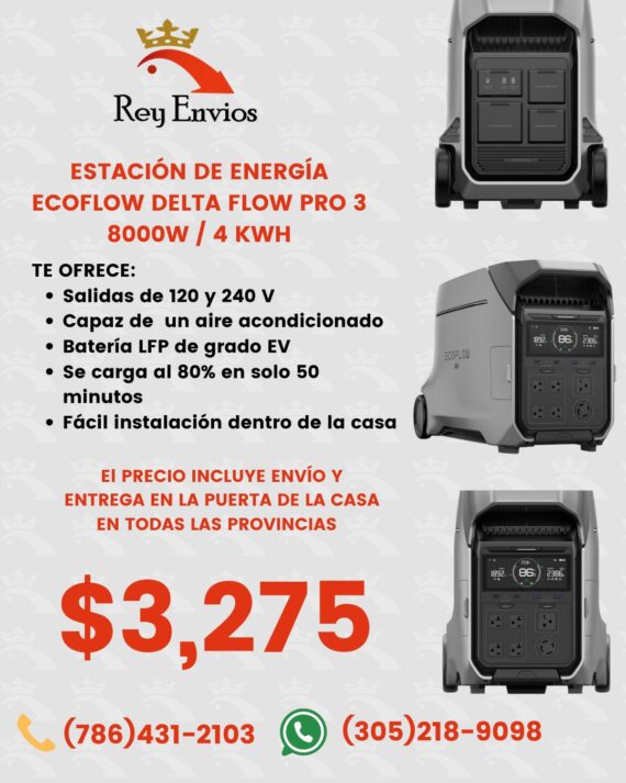 ESTACIÓN DE ENERGÍA ECOFLOW DELTA PRO 3 8000W/ 4 KWH - Imagen 3