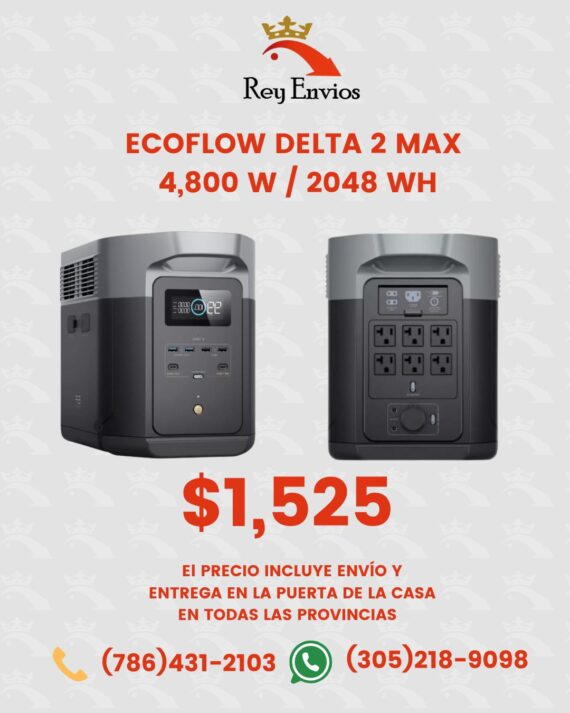 ESTACIÓN DE ENERGÍA ECOFLOW DELTA 2 MAX 4800W/ 2048WH - Imagen 2