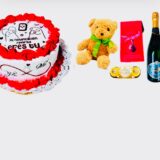 Cake -peluche-bombones-champán